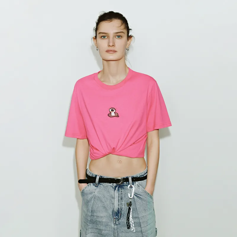URBAN REVIVO Drop Shoulder Sleeve T Shirt Women's-2