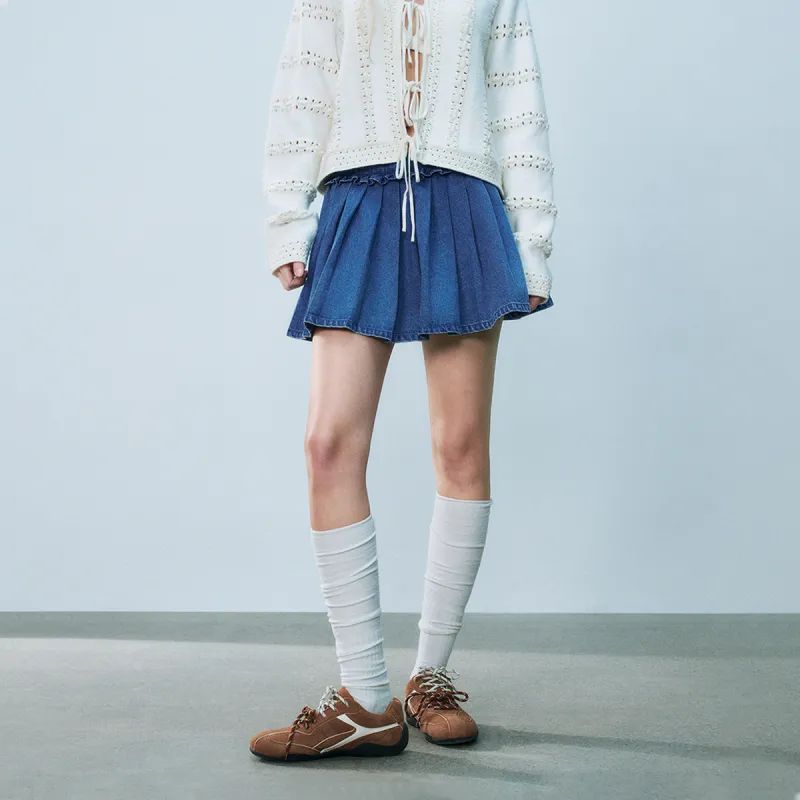 URBAN REVIVO Denim Skirt Women's Blue-2