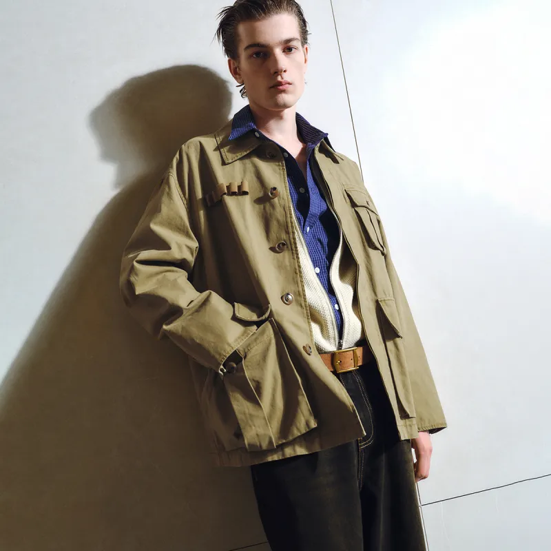 URBAN REVIVO Jacket Men's Earth Yellow-3
