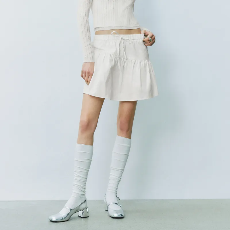 UR Casual Short Skirts Women's Raw White-5