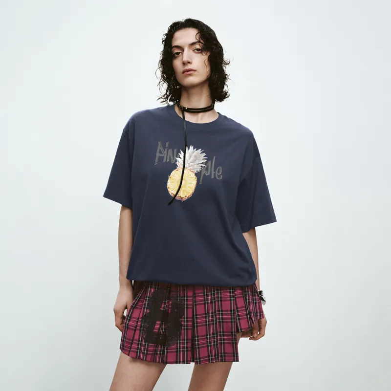 URBAN REVIVO T Shirt Women's Ink Blue-3