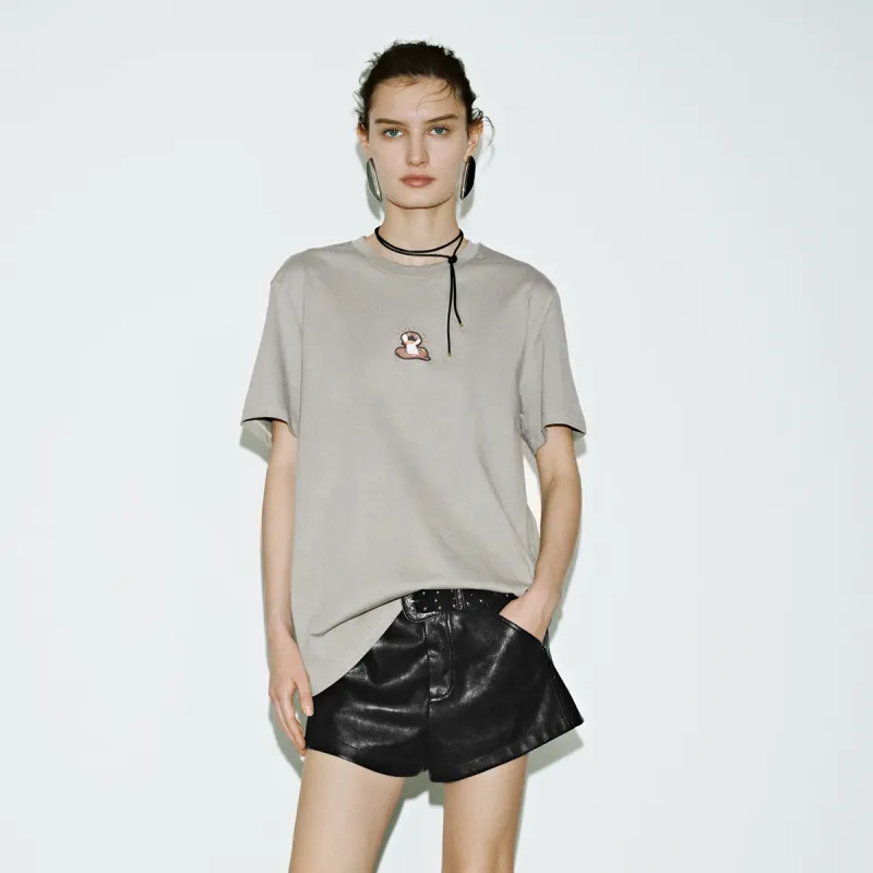URBAN REVIVO Drop Shoulder Sleeve T Shirt Women's-7