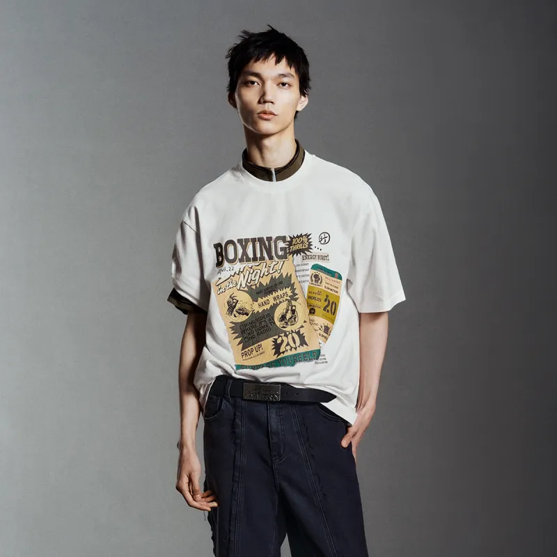 URBAN REVIVO T Shirts Men White-2