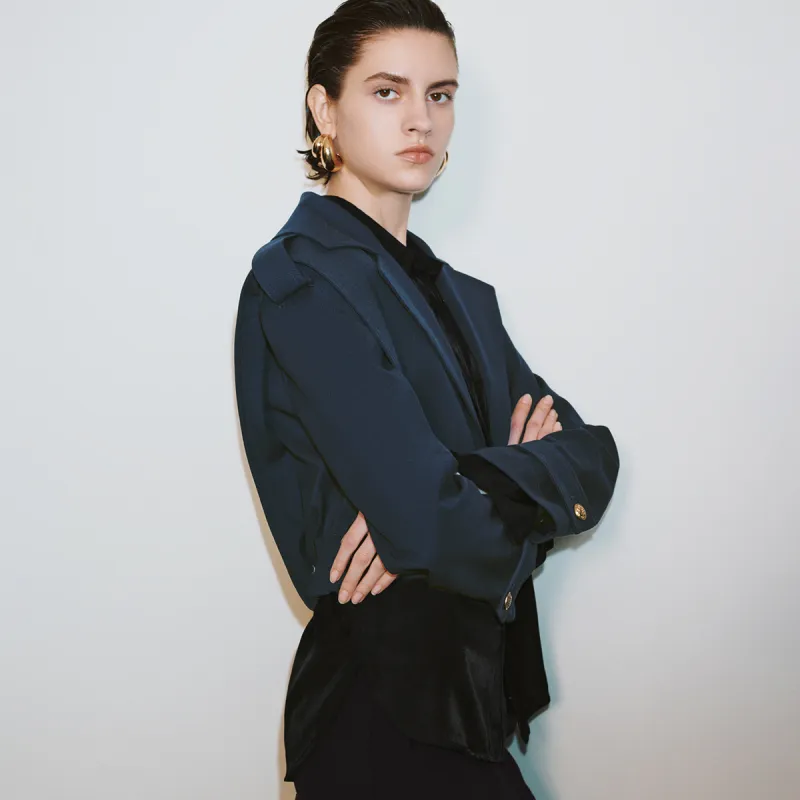 URBAN REVIVO Jacket Women's Indigo-3