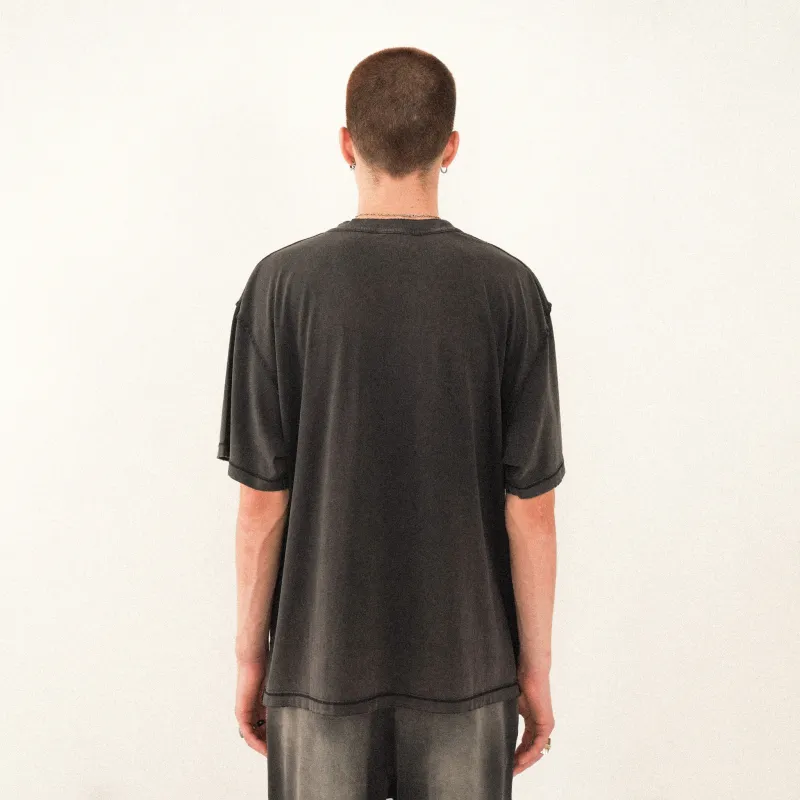False Perception T Shirt Unisex Washed Black-7
