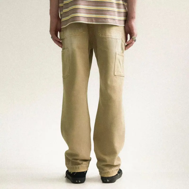 False Perception Jeans Unisex Khaki-4