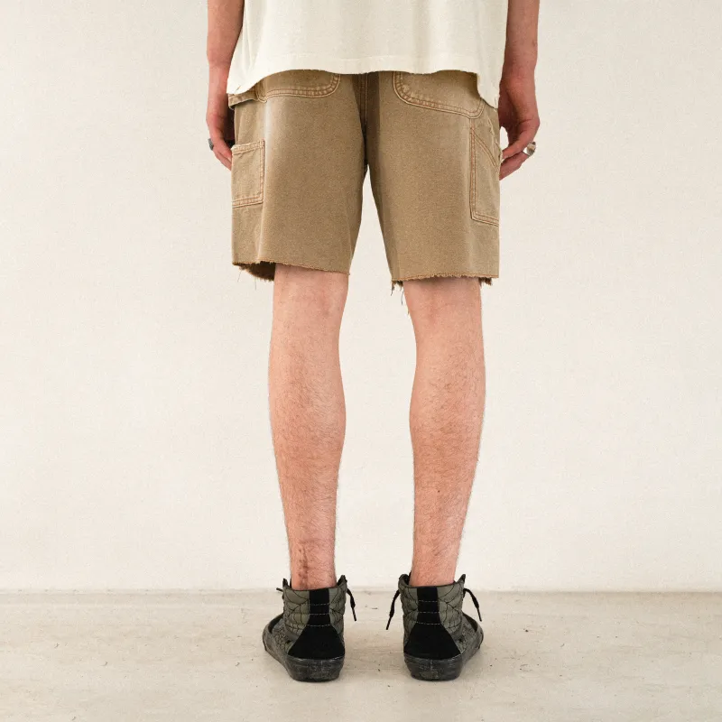 False Perception SS24 Denim Shorts Unisex Khaki-4