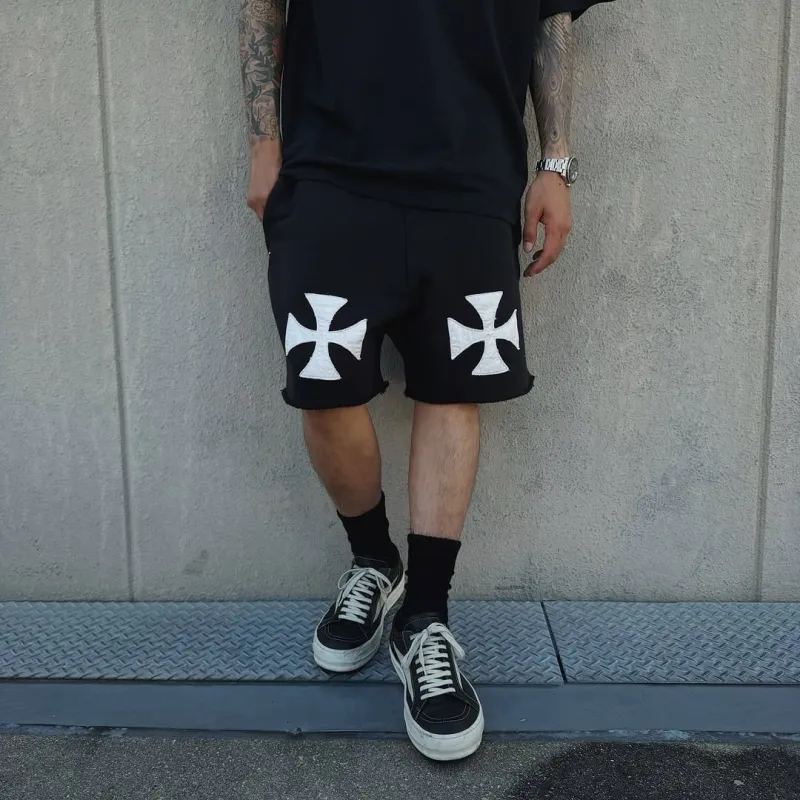 Askyurself Casual Shorts Unisex Washed Black-2
