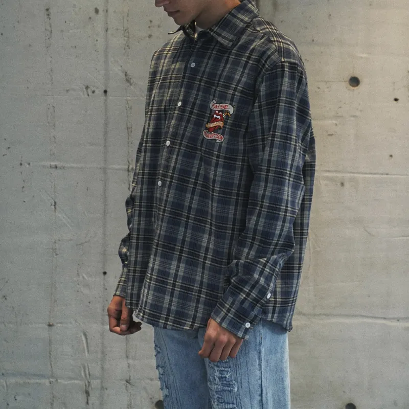 False Perception Shirt Unisex Washed Blue-3