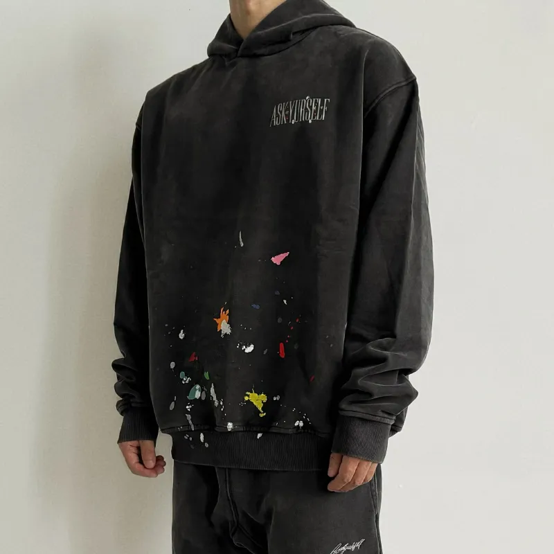 Askyurself Sweatshirt Unisex Washed Black-3