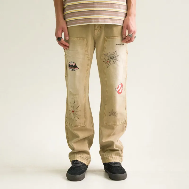 False Perception Jeans Unisex Khaki-2