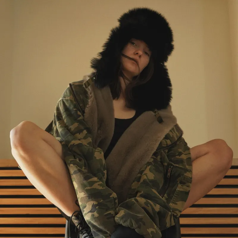 False Perception Cotton Trapper Hats Unisex Camouflage-4