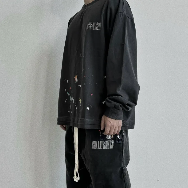 Askyurself T Shirt Unisex Washed Black-3