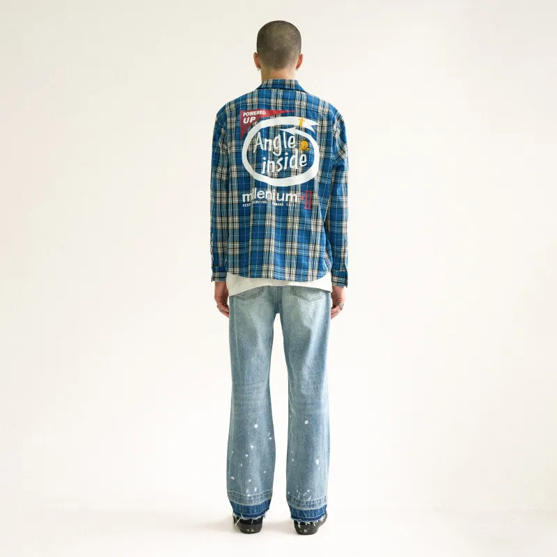 False Perception Shirt Unisex Washed Blue-3