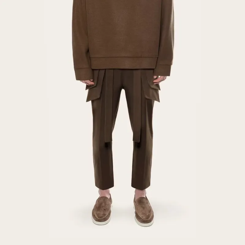 ARNODEFRANCE Casual Pants Unisex Brown-4