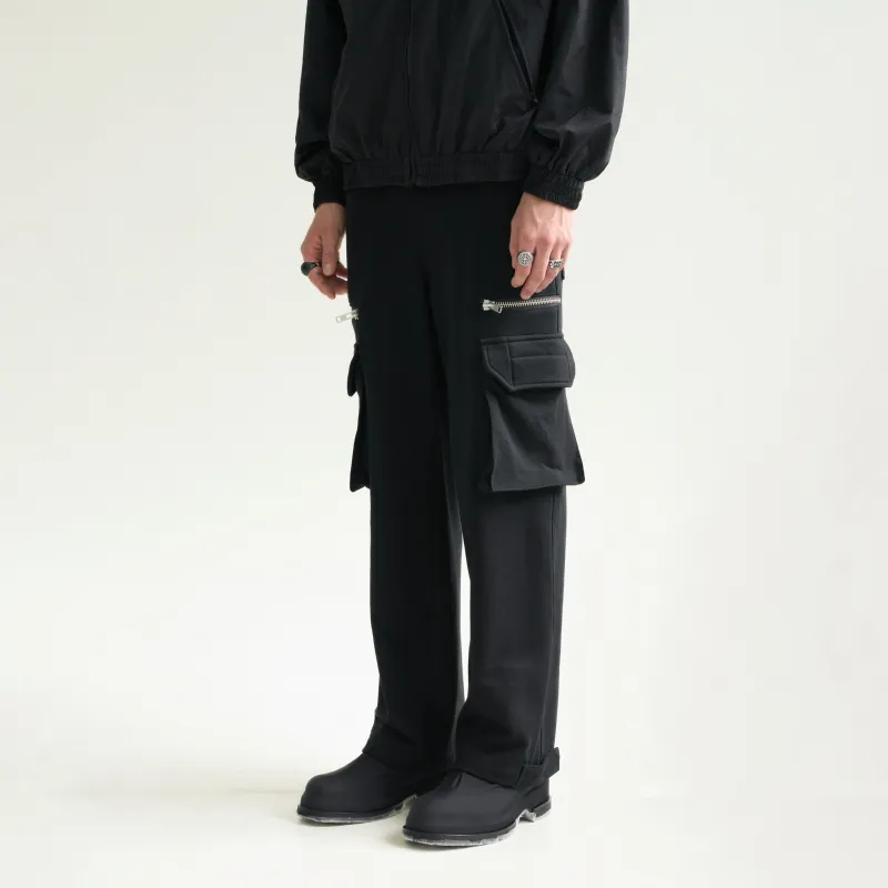 False Perception Skate Cargo Cargo Pants Unisex Black-3