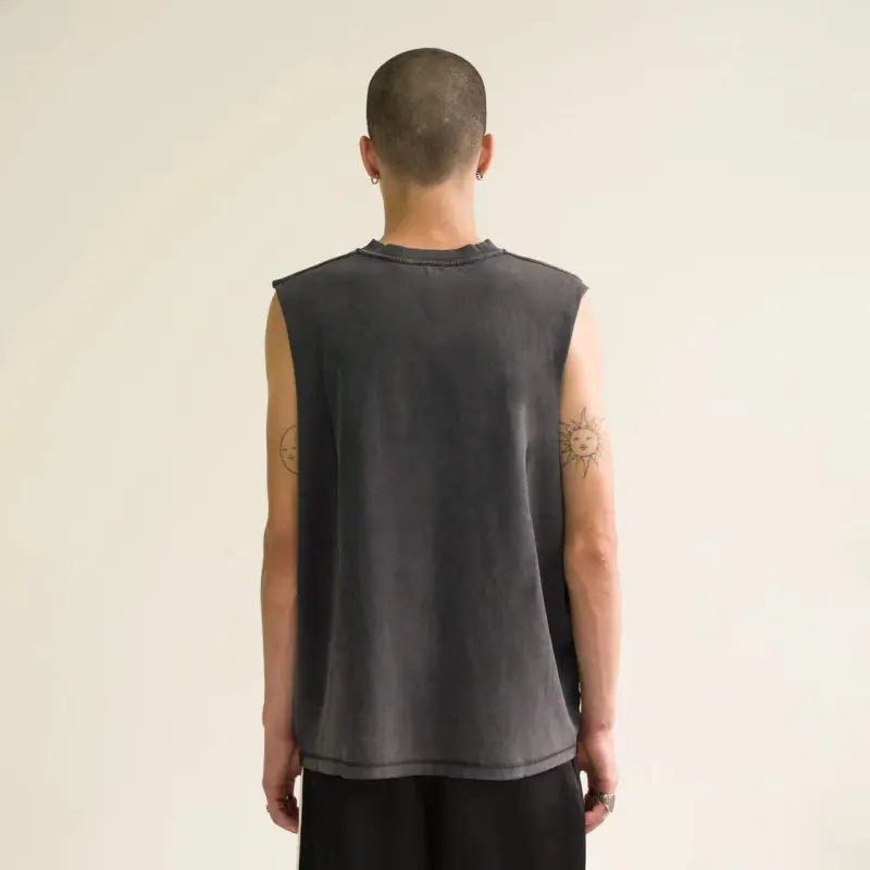 False Perception Tank Tops Unisex Washed Black-2