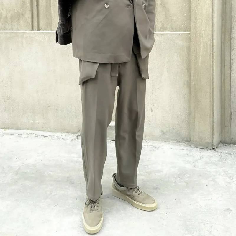 ARNODEFRANCE Casual Pants Unisex Khaki-4