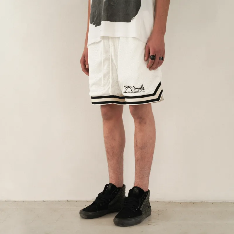 JUNGLE GURL Casual Shorts Unisex White-3