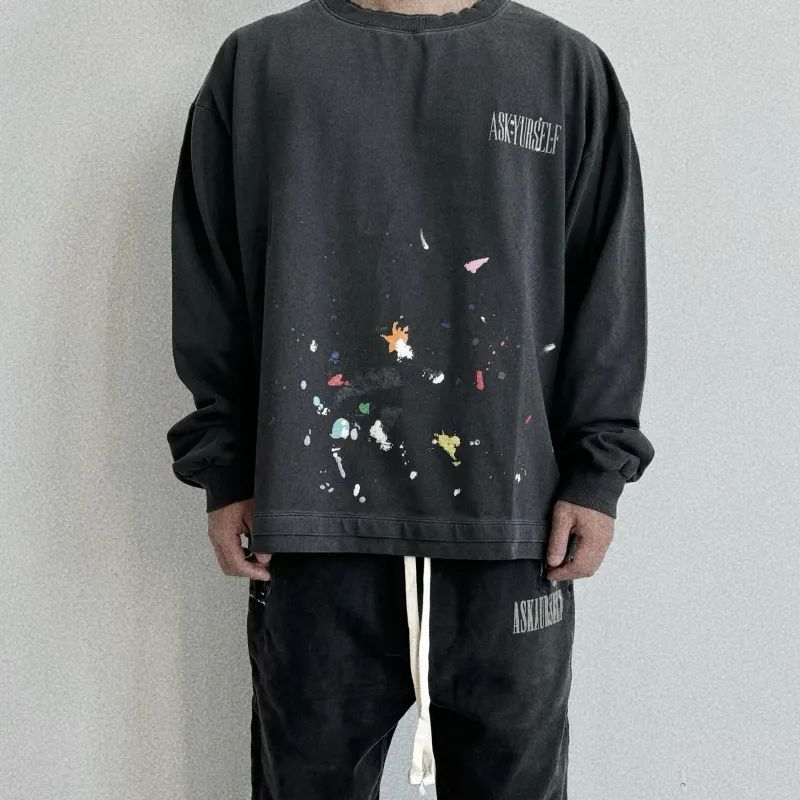 Askyurself T Shirt Unisex Washed Black-2