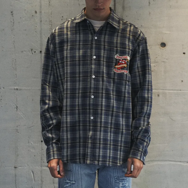 False Perception Shirt Unisex Washed Blue-2