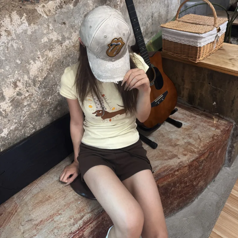 False Perception Cotton Baseball Caps Unisex Distressed White-4
