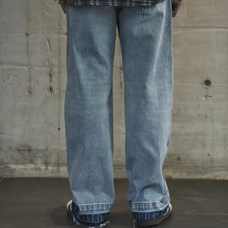 False Perception Jeans Unisex Washed Blue-4