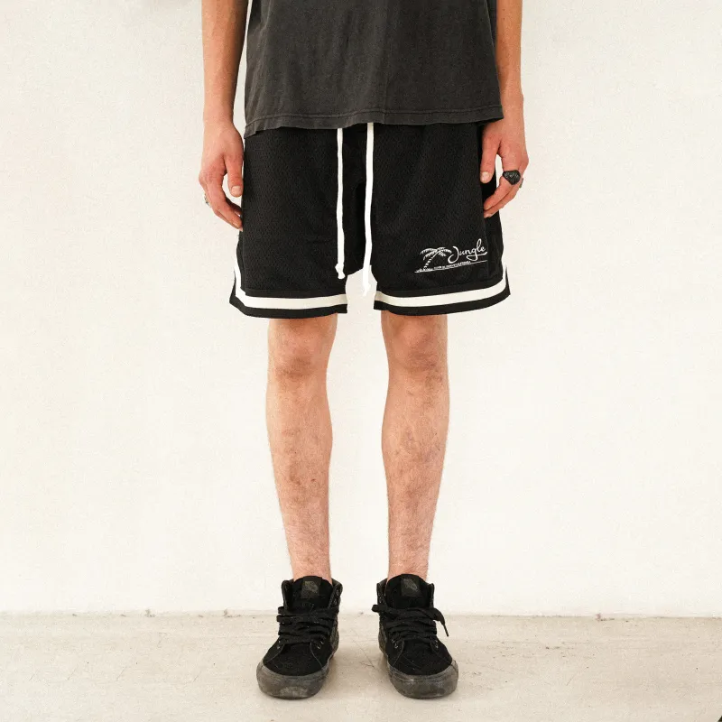 JUNGLE GURL Casual Shorts Unisex Black-2