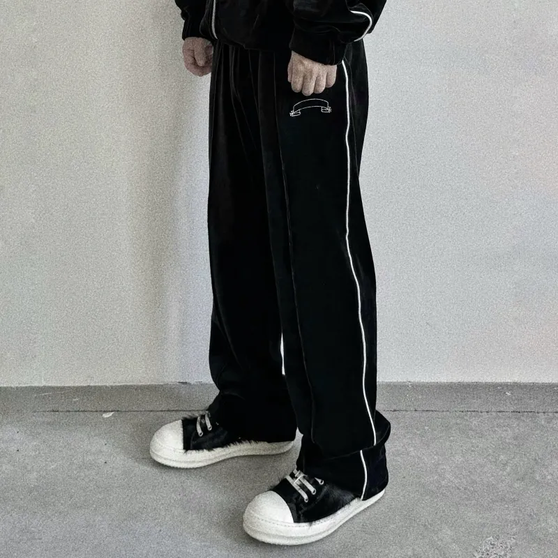 Askyurself Casual Pants Unisex Black-3