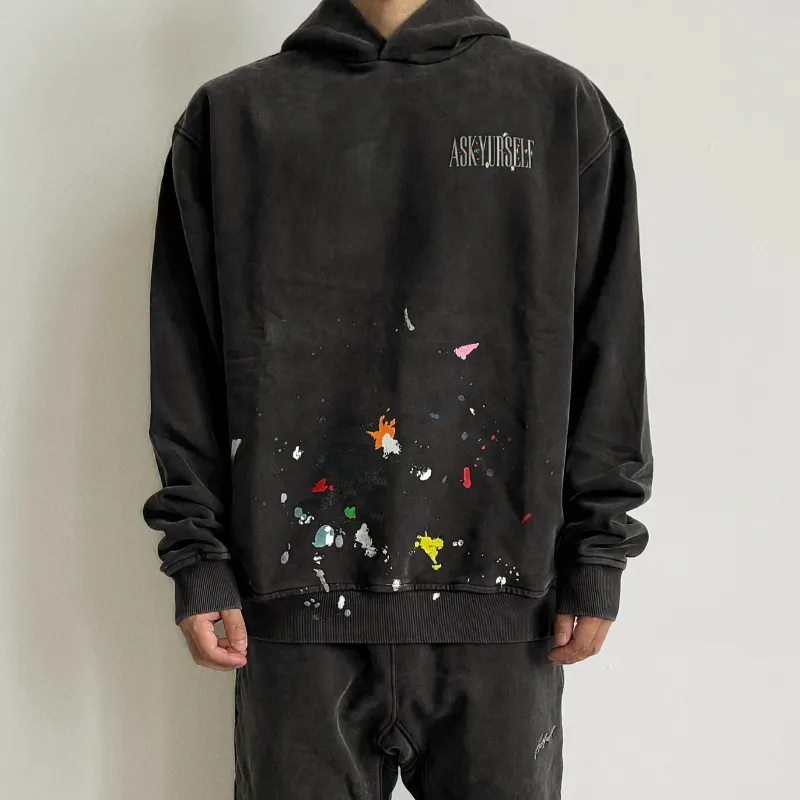Askyurself Sweatshirt Unisex Washed Black-2