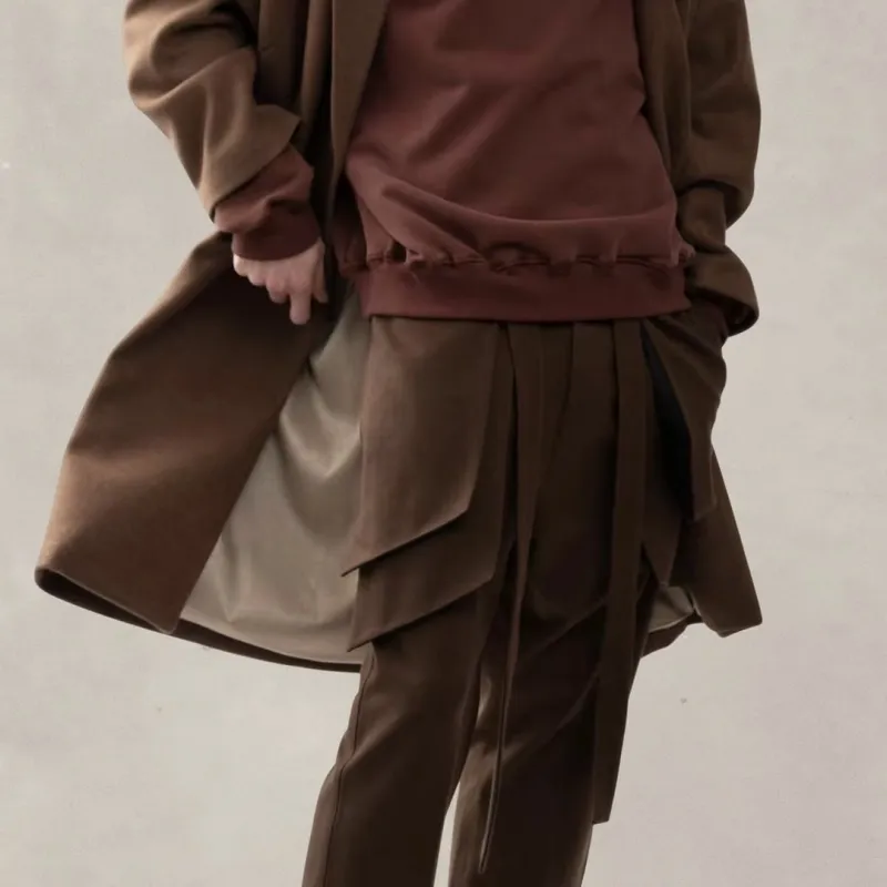 ARNODEFRANCE Casual Pants Unisex Brown-2