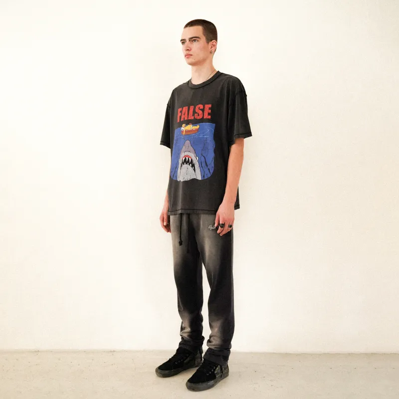 False Perception T Shirt Unisex Washed Black-5
