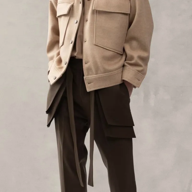 ARNODEFRANCE Casual Pants Unisex Brown-3