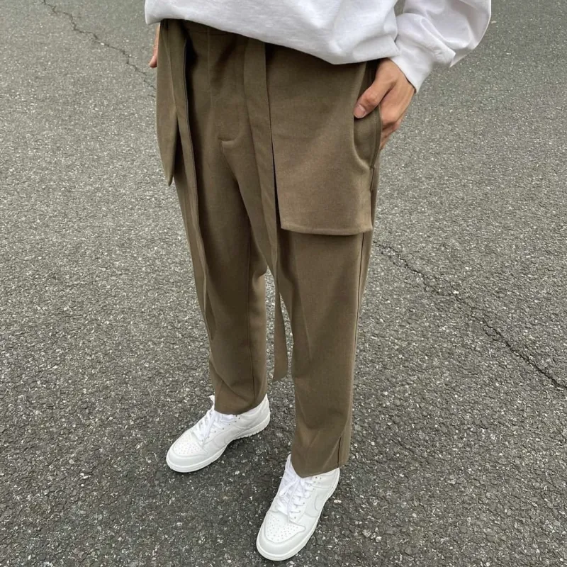 ARNODEFRANCE Casual Pants Unisex Khaki-2