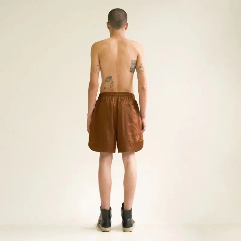False Perception Shorts Unisex Brown-5