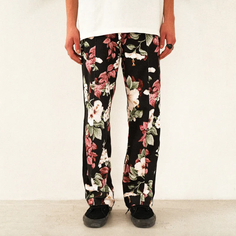 JUNGLE GURL Casual Pants Unisex Black-2