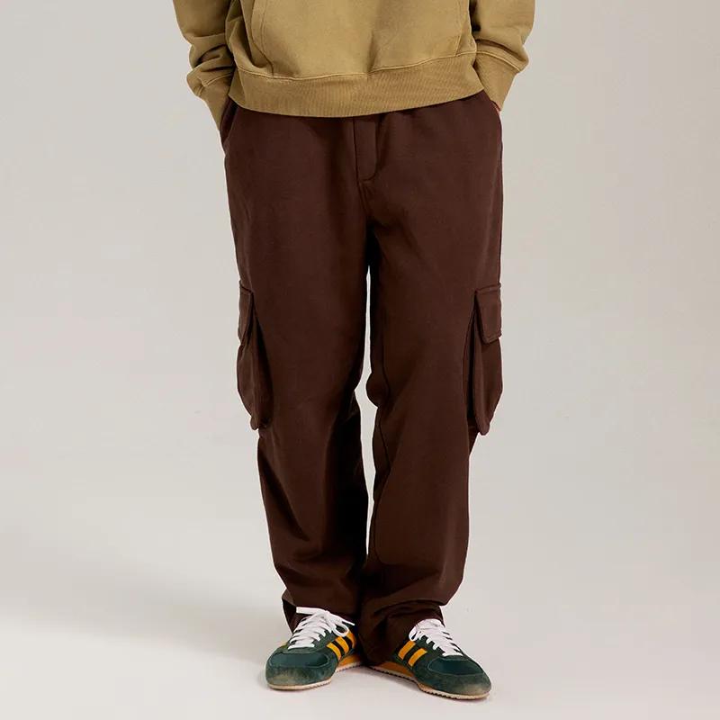 Phew Casual Pants Unisex Brown-3
