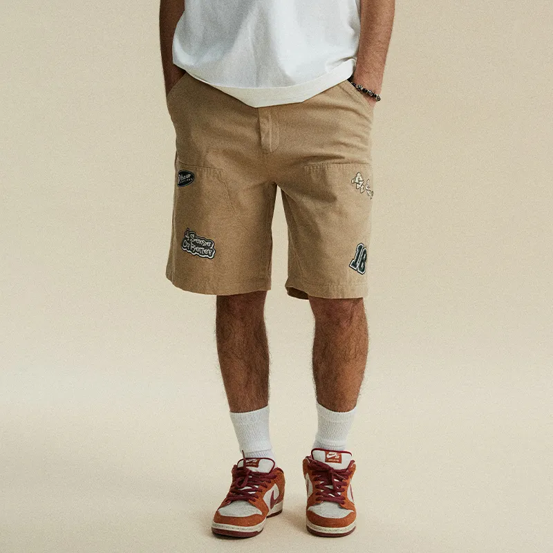 Phew Cargo Shorts Unisex Khaki-2