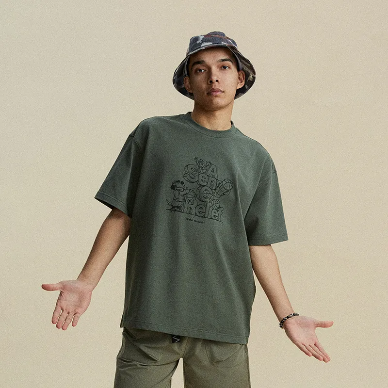 Phew T-Shirts Unisex Army Green-5