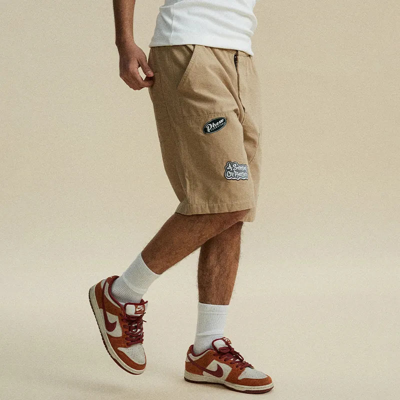 Phew Cargo Shorts Unisex Khaki-3