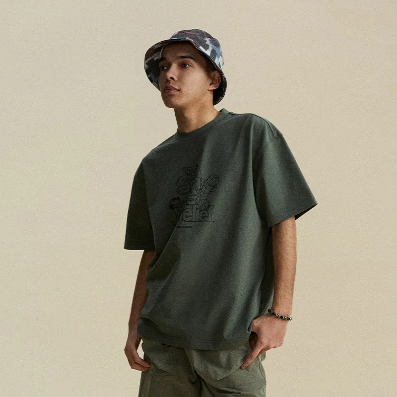 Phew T-Shirts Unisex Army Green-4