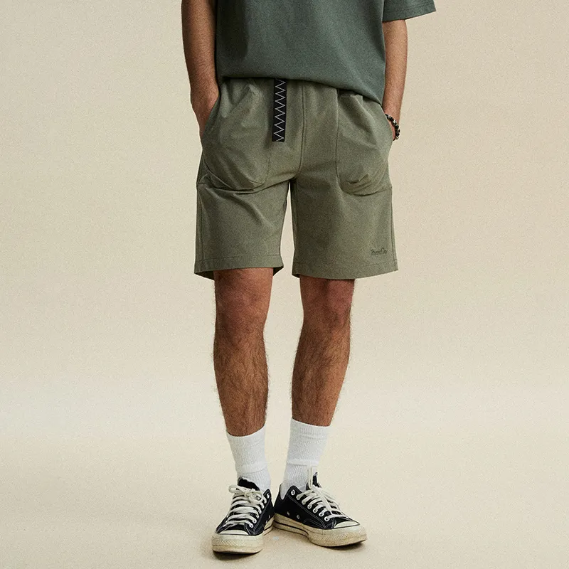 Phew Casual Shorts Unisex Army Green-4