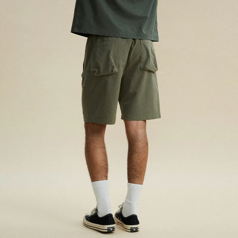 Phew Casual Shorts Unisex Army Green-3
