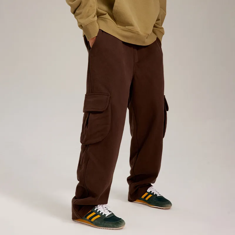 Phew Casual Pants Unisex Brown-4