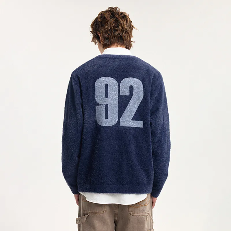 BONELESS Sweaters Unisex Navy Blue-5