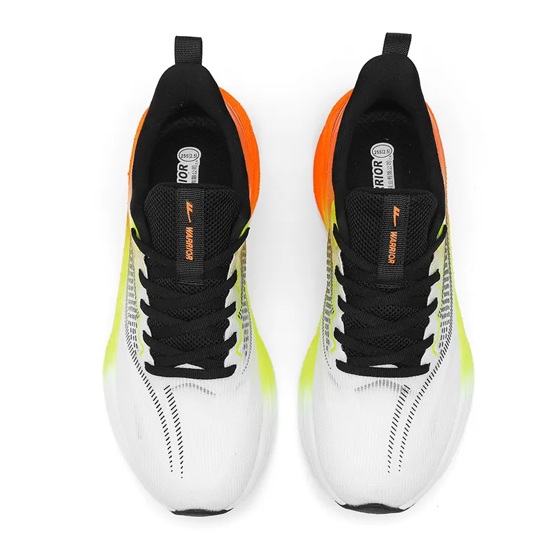 WARRIOR Running Shoes Men Low Top Orange/White-2