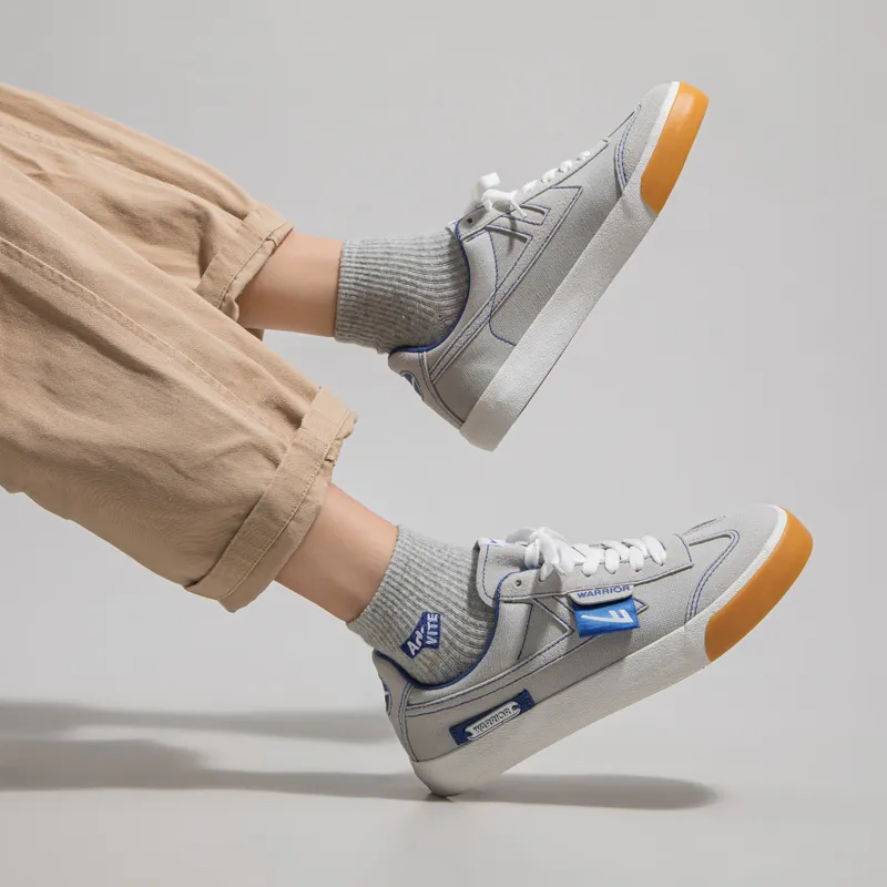 Warrior Ulzzang Canvas Shoes Unisex Gray Blue-9