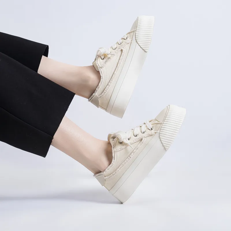 Warrior Durable Breathable Lightweight Low Top Canvas Shoes Women's Beige-6