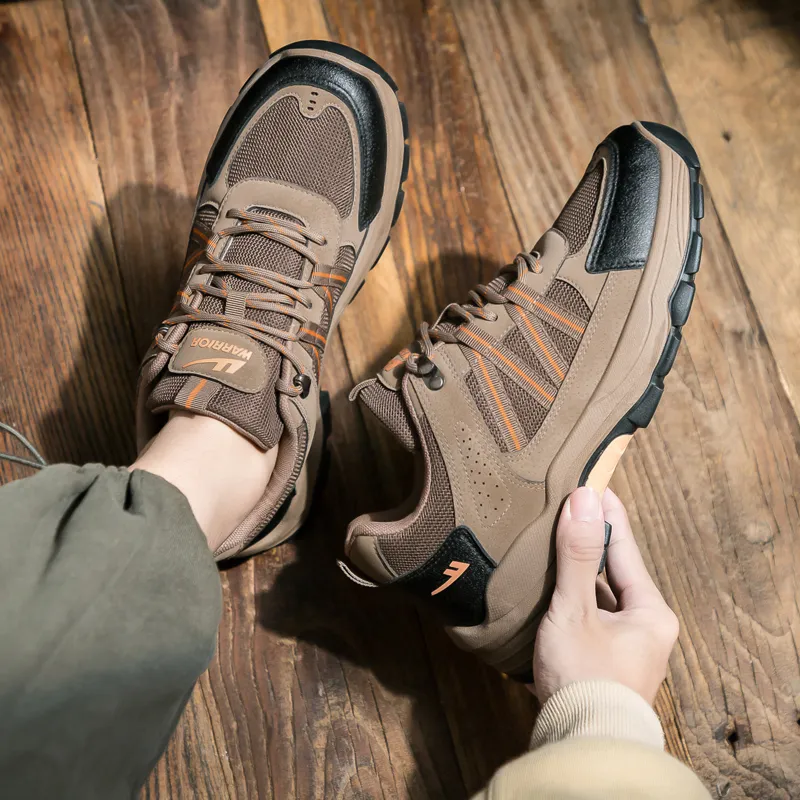 Warrior Lightweight Low Top Casual Shoes Men's Brown-5