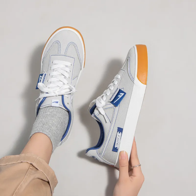 Warrior Ulzzang Canvas Shoes Unisex Gray Blue-6